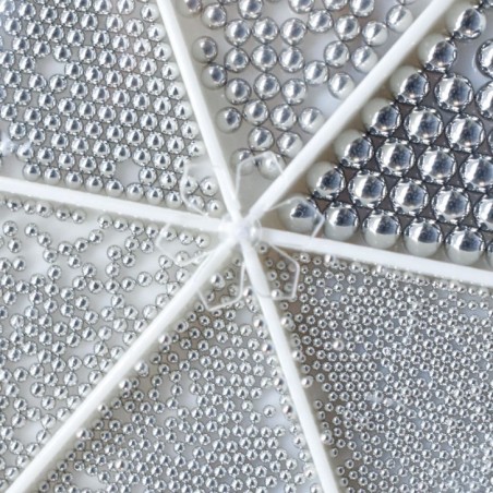 Nail art and nail decorations: Bolitas MULTI Mix Silver BEADS - H857 Bolitas - NEW