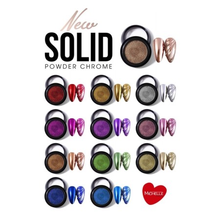 Nail art and nail decorations: Solid Chrome POWDER SILVER GT002 POWDERS - PIGMENTS