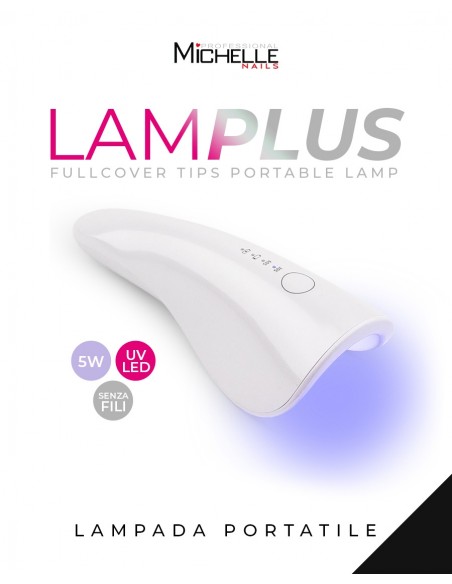 apparecchiatura uso professionale per unghie,  LAMPLUS MINI LAMPADA UV LED PORTATILE DOLPHIN F2 - 5W per fullcover tips