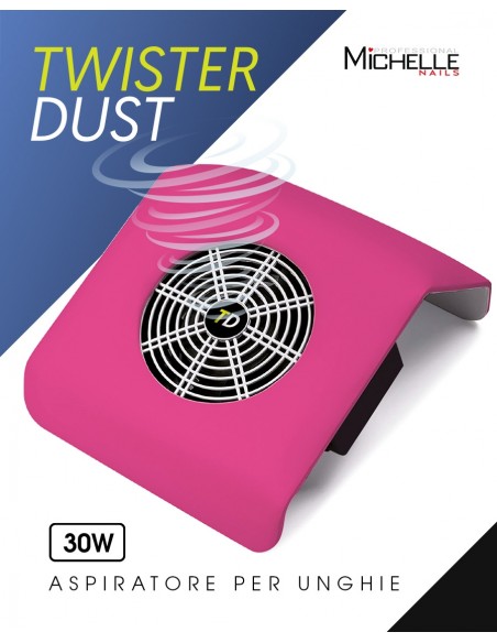 apparecchiatura uso professionale per unghie,  Aspiratore TwisterDust da tavolo 30W Rosa