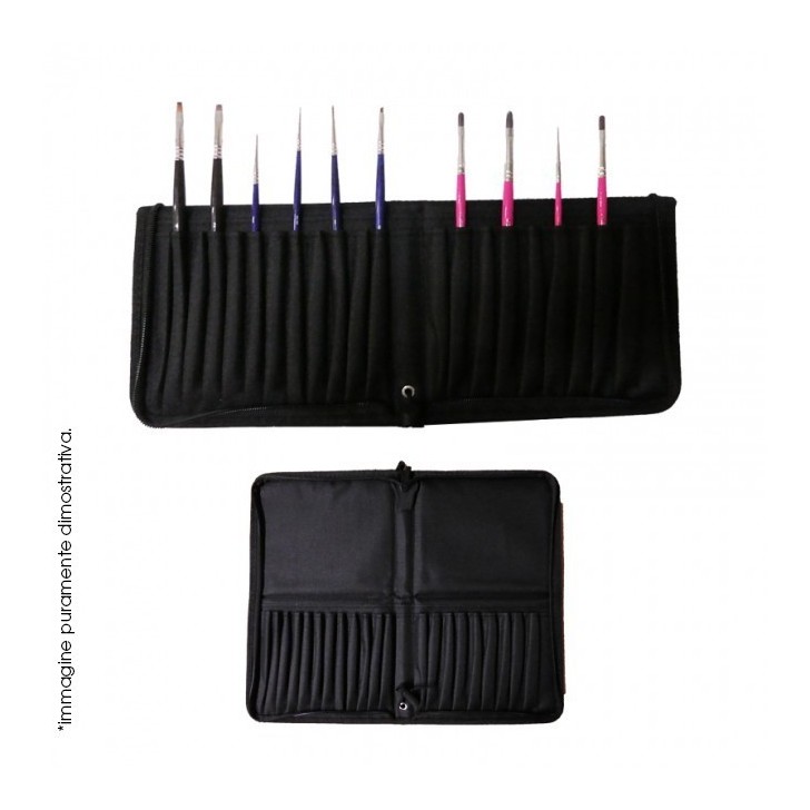 Accesorios para uñas ESTUCHE PARA PINCELES - ESCAMAS LILA Uso profesional nails