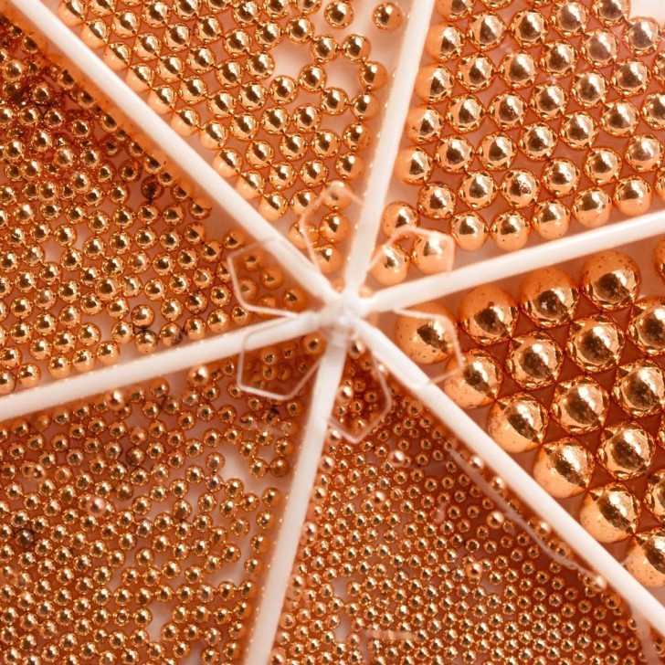 Nail art and nail decorations: Bolitas MULTI Mix ROSE Gold Rose - H858 Bolitas - NEW