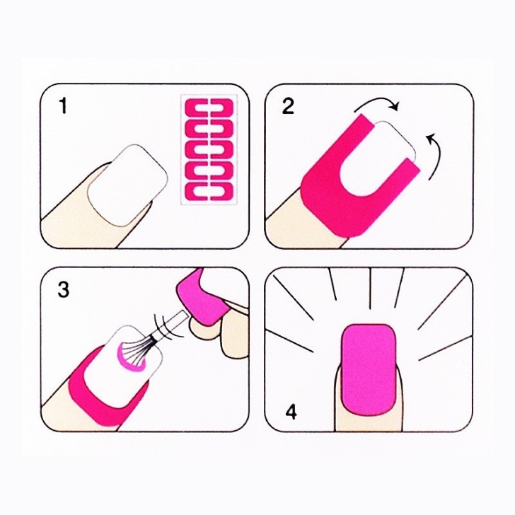 Nail art & Nail Decorations: 10pcs Peel off Palisade Cuticle Sticker For Nail art - ST009 Blue Nail - Art / Decorations