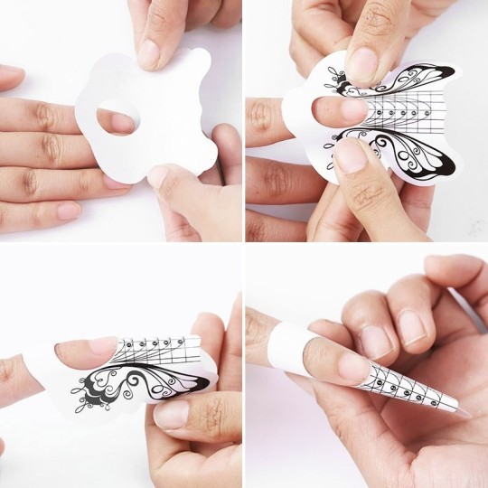 500 Green Papers pour les extensions d'ongles 2