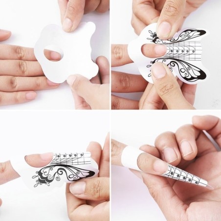 Nail Accessories 500 GREEN PAPER FOR NAIL EXTENSION Professional use nails