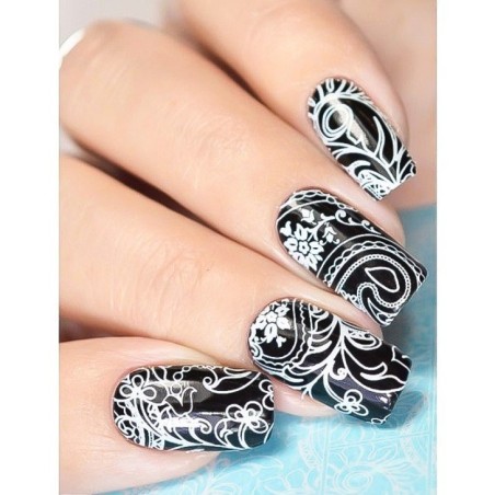 Nail art et décorations d'ongles : Stickers ADHÉSIFS BLANC/ White - KIT 3pcs ST216 Stickers ADHÉSIFS