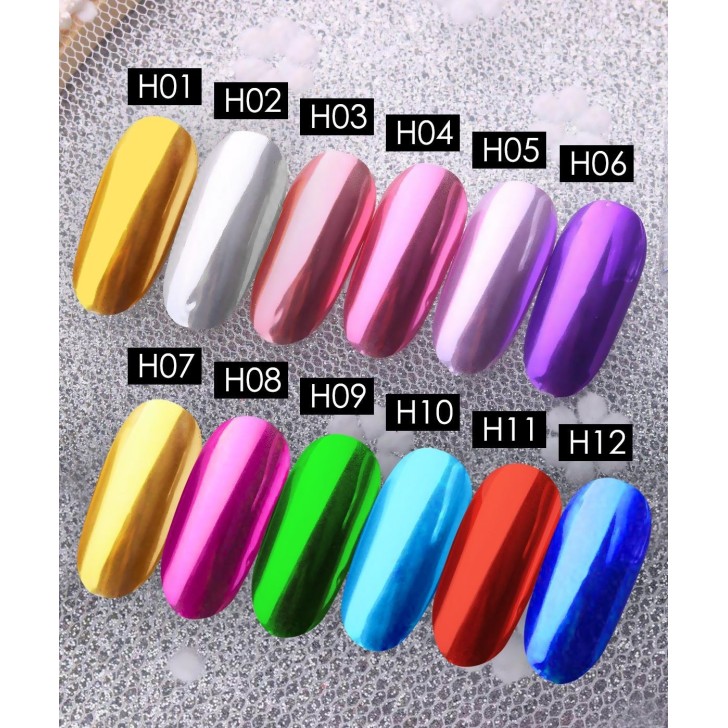 Nail art et décorations d'ongles : POUDRE Chrome - VIOLET H06 Nail - Art / Décorations