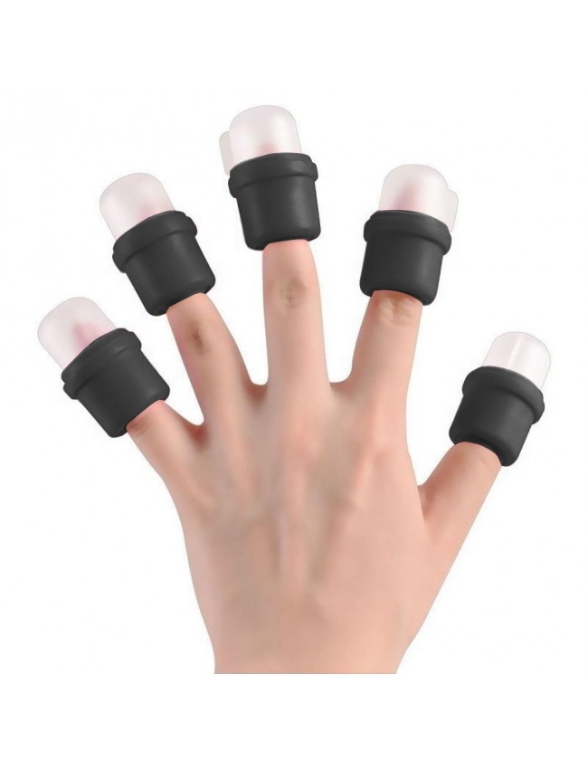 Accessori per unghie DITALI REMOVER BLACK NERO - PER SOAK OFF SMALTO 10 PEZZI Uso professionale nails