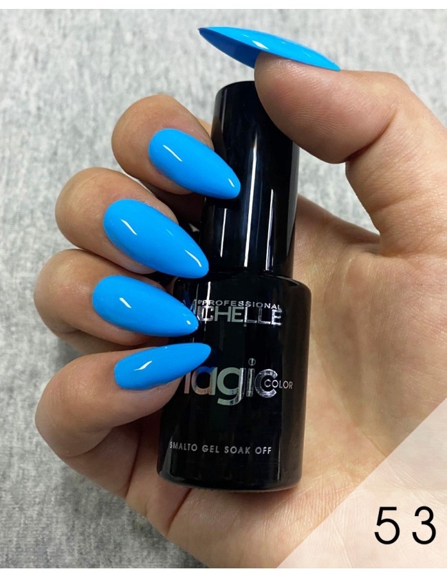 smalto semipermanente colore per unghie Michellenails MAGIC Color Semipermanente - 053 azzurro
