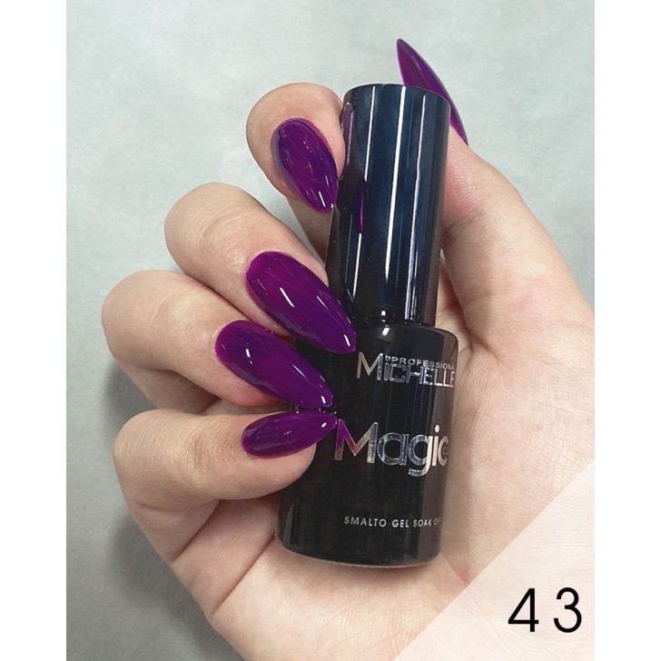 semi-permanent nail polish color Michellenails Magic Color Semi-permanent - 043 purple plum