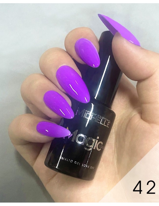 smalto semipermanente colore per unghie Michellenails MAGIC Color Semipermanente - 042 viola chiaro