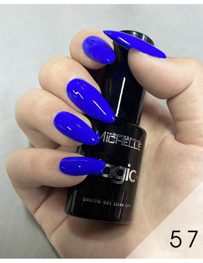 smalto semipermanente colore per unghie Michellenails MAGIC Color Semipermanente - 057 blu chiaro
