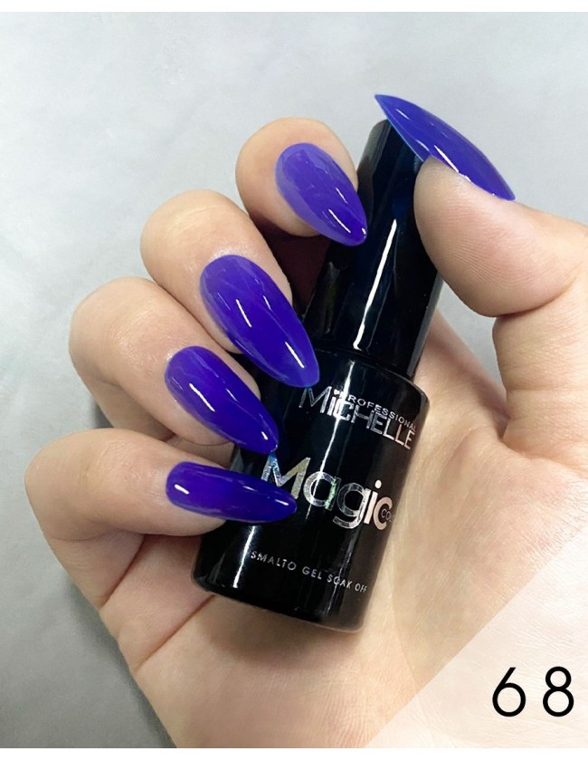smalto semipermanente colore per unghie Michellenails MAGIC Color Semipermanente - 068 blu elettrico