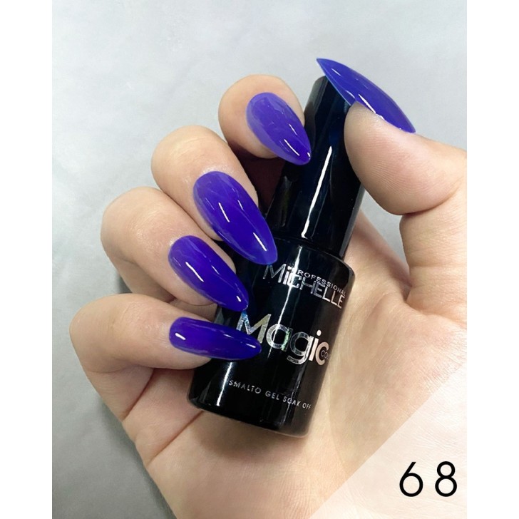 semi-permanent nail polish Michellenails Magic Color Semi-permanent - 068 electric blue