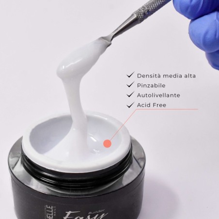 gel de reconstruction d'ongles Easy Builder - Ice White MILK 50 ml usage professionnel