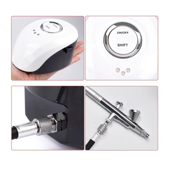 Équipement professionnel pour les ongles, AÉROGRAPHE PROFESSIONNEL POUR Nail art BT19B - BLANC