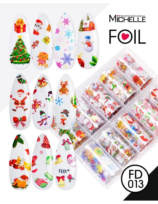 Nail art e decorazioni per unghie: Transfer Foil Natale FD013 FOIL- DECORAZIONI- FILI