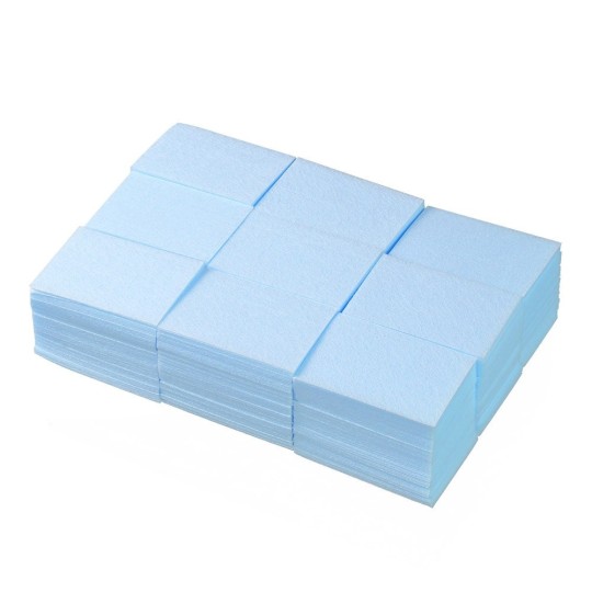 Accesorios para uñas Pads TOALLITAS DE ALGODÓN PRECORTADAS DE ALTA CALIDAD - 500 piezas Azul Uso profesional nails
