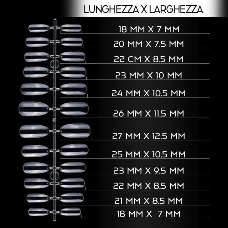 Nail accessories Fullcover Tips IN Gel - TRANSPARENT Professional use nails