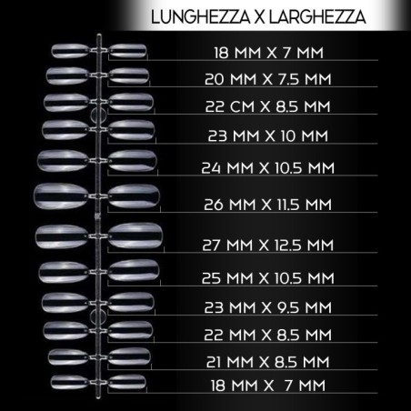 Accesorios para uñas Fullcover Tips EN Gel - TRANSPARENTE nails de uso profesional