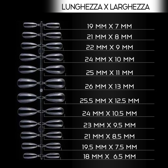 Fullcover Tips In Gel Mandorla - Trasparenti 2