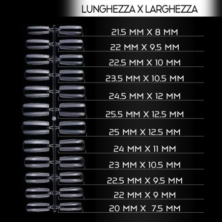 Nail accessories Fullcover Tips IN Gel Square - TRANSPARENT Professional use nails