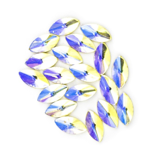 Nail art and nail decorations: LARGE STONES BLUE CHICCO DECORATION H511 GLITTER AND Strass