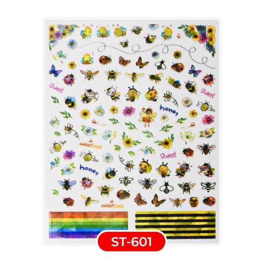 Nail art y decoraciones de uñas: Stickers PEGATINAS ST601 abeja PEGATINAS Stickers