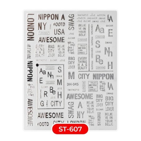 Nail art et décorations d'ongles : STICKERS Stickers ST607 city silver STICKERS Stickers