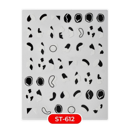 Nail art e decorazioni per unghie: ADESIVI STICKERS ST612 macchie mucca  ADESIVI STICKERS