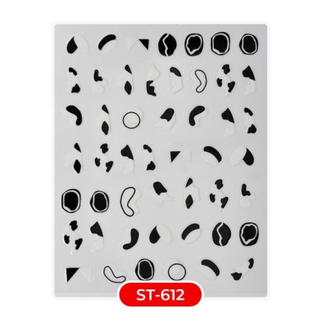 Nail art e decorazioni per unghie: ADESIVI STICKERS ST612 macchie mucca  ADESIVI STICKERS