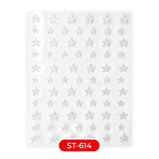 Nail art et décorations d'ongles : STICKERS Stickers ST614 étoiles silver STICKERS Stickers