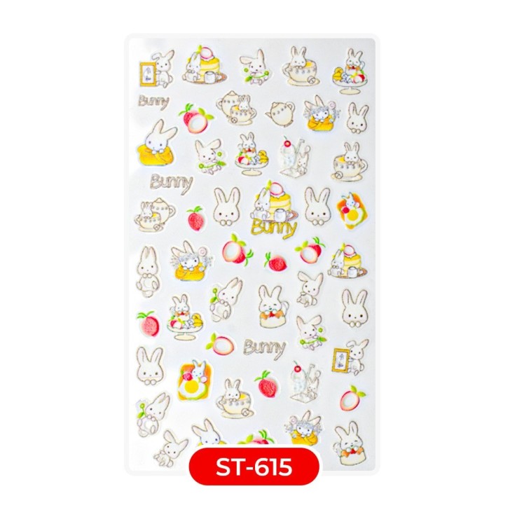 Nail art et décorations d'ongles : STICKERS Stickers ST615 lapin STICKERS Stickers