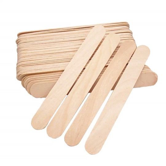 Reconstruction des cils, usage professionnel Spatules en bois pour étaler la cire chaude - 100 pièces par Michellenails cils 2