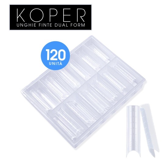 Accessori per unghie KOPER ACRYLGEL DUAL TIPS (DUAL SYSTEM FORMS) – 120PZ Uso professionale nails