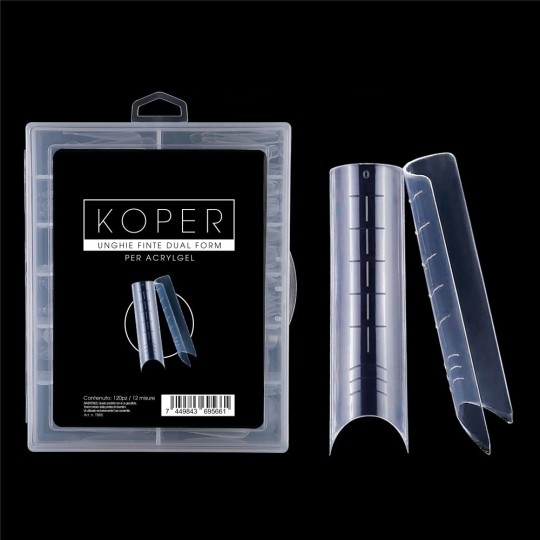 Accessori per unghie KOPER ACRYLGEL DUAL TIPS (DUAL SYSTEM FORMS) – 120PZ Uso professionale nails 2