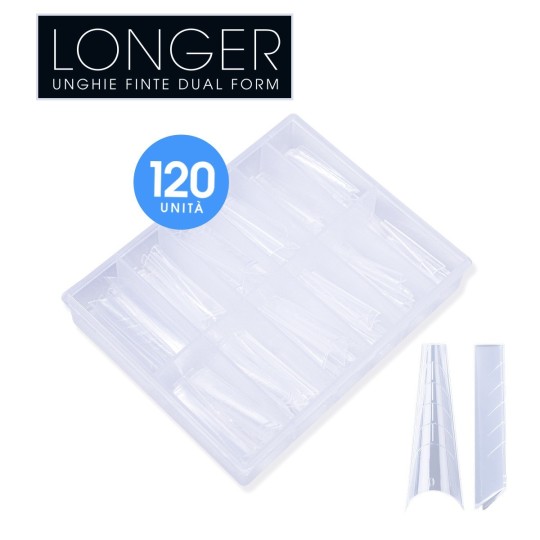 Accessori per unghie LONGER ACRYLGEL DUAL TIPS (DUAL SYSTEM FORMS) – 120PZ Uso professionale nails