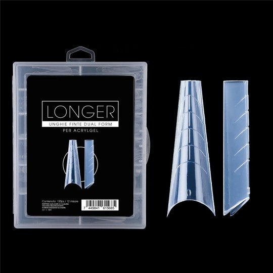 Accessori per unghie LONGER ACRYLGEL DUAL TIPS (DUAL SYSTEM FORMS) – 120PZ Uso professionale nails 2