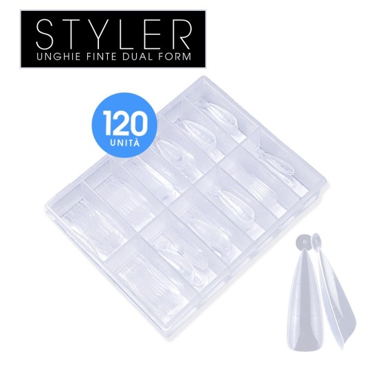 Accessori per unghie STYLER ACRYLGEL DUAL TIPS (DUAL SYSTEM FORMS) – 120PZ Uso professionale nails