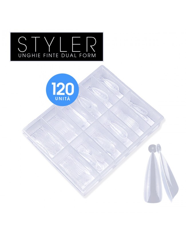 Accessori per unghie STYLER ACRYLGEL DUAL TIPS (DUAL SYSTEM FORMS) – 120PZ Uso professionale nails