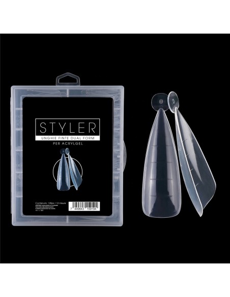 Accessori per unghie STYLER ACRYLGEL DUAL TIPS (DUAL SYSTEM FORMS) – 120PZ Uso professionale nails