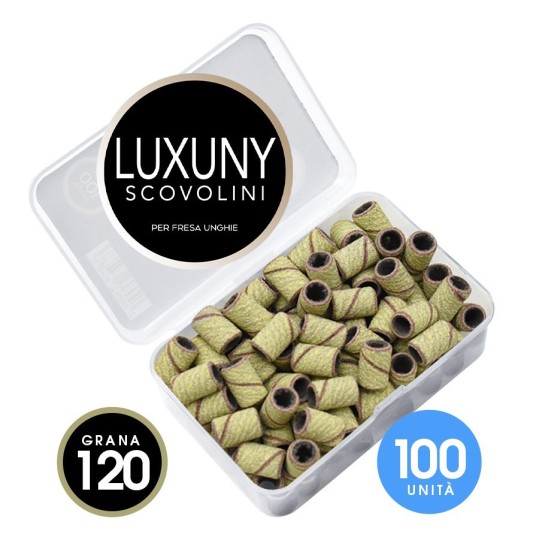Accessoires pour ongles Luxuny GRAIN 120 fraise abrasive de rechange - 100 pièces JAUNE nails à usage professionnel