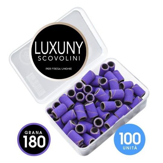 Accessoires pour ongles Luxuny GRAIN 180 fraise abrasive de rechange - 100 pièces VIOLET nails à usage professionnel