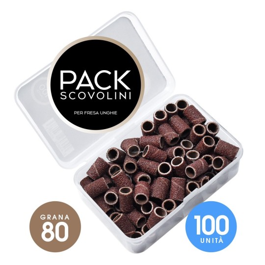 Accesorios para uñas Pack DE PINCELES GRANO 80 recambio abrasivo fresa - 100uds Uso profesional nails