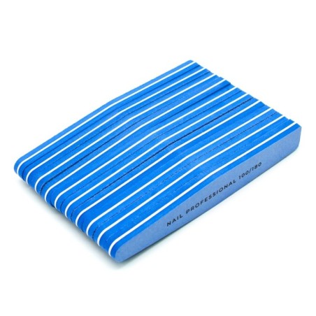 Accessoires pour ongles 10x Limes polissoirs bleu Buffer bilatéral 100/180 nails à usage professionnel Accessoires pour ongles 10x Limes polissoirs bleu Buffer bilatéral 100/180 nails à usage professionnel