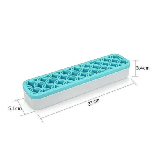 Accesorios para uñas EXPOSITOR - PORTA PINCELES DE SILICONA TURQUESA nails de uso profesional 2