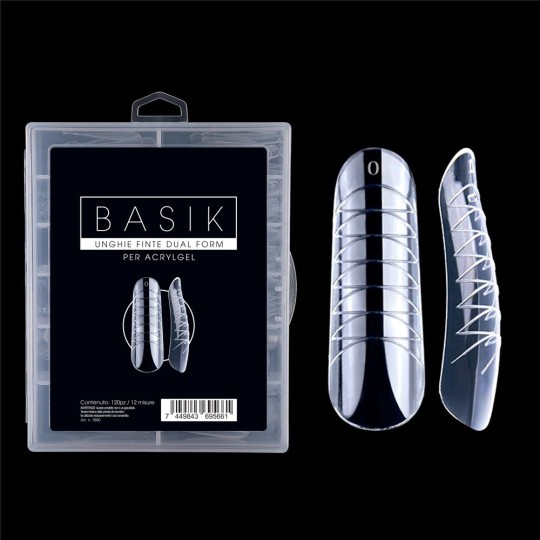 ricostruzione in acrygel o polygel: BASIK ACRYLGEL DUAL TIPS (DUAL SYSTEM FORMS) – 120PZ Uso professionale 2
