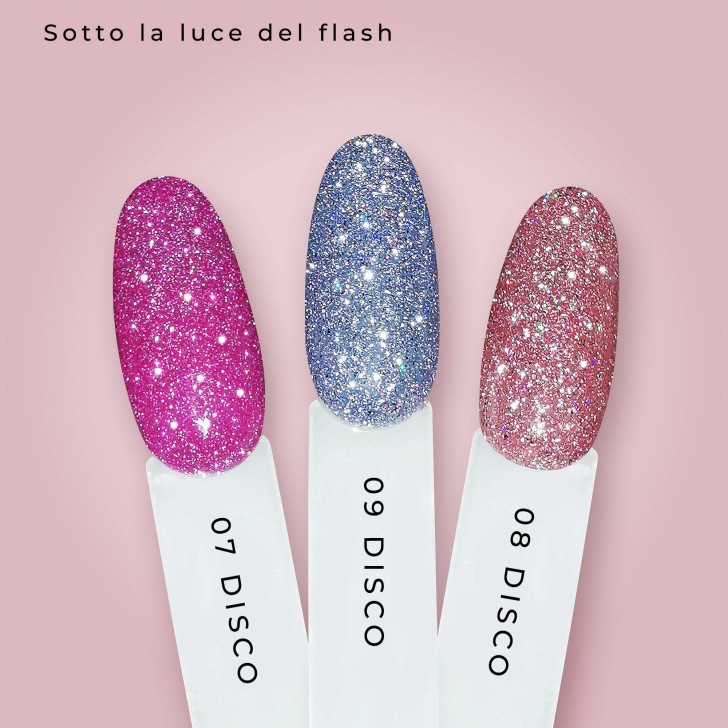 Disco Glitter Semi-Permanent Polish - Violet 07