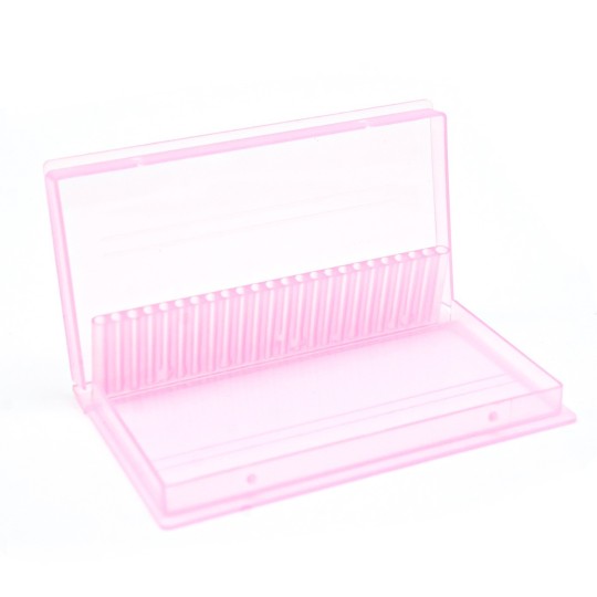 Accessoires pour ongles BOÎTE PORTE-EMBOUTS Rose nails à usage professionnel