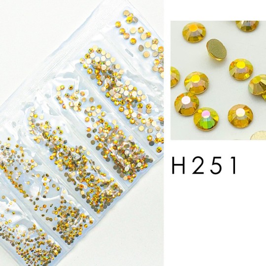 Nail art and nail decorations: DECORATION CRYSTALS Strass H251 GLITTER AND Strass